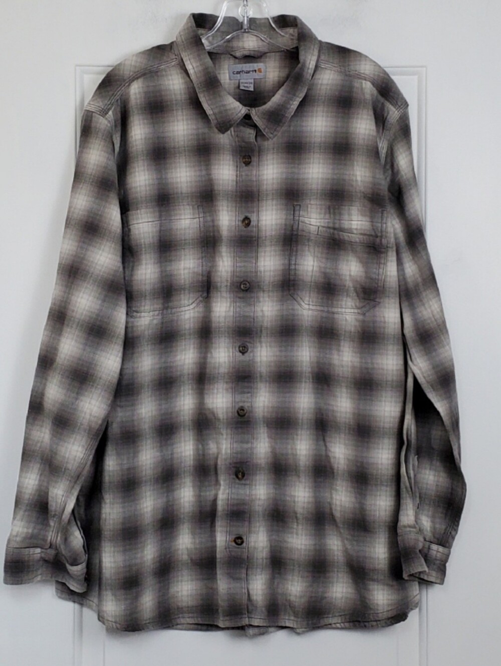 Carhartt Womens Plaid Rugged Flex Loose Fit Flannel Shirt - Size 3X - GUC